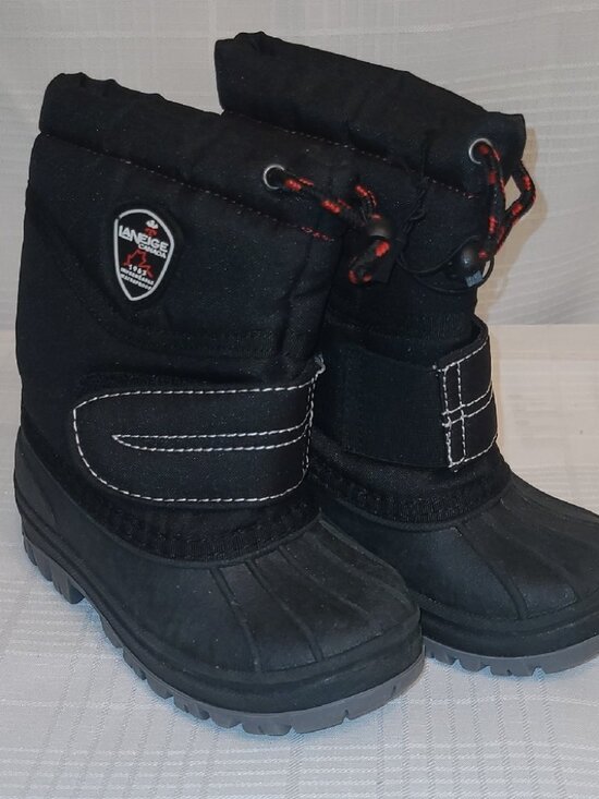 LANEIGE Other - Laneige Canada Black Toddler Kids Waterproof Winter Snow Rain Boots Sz 9 - NWOT